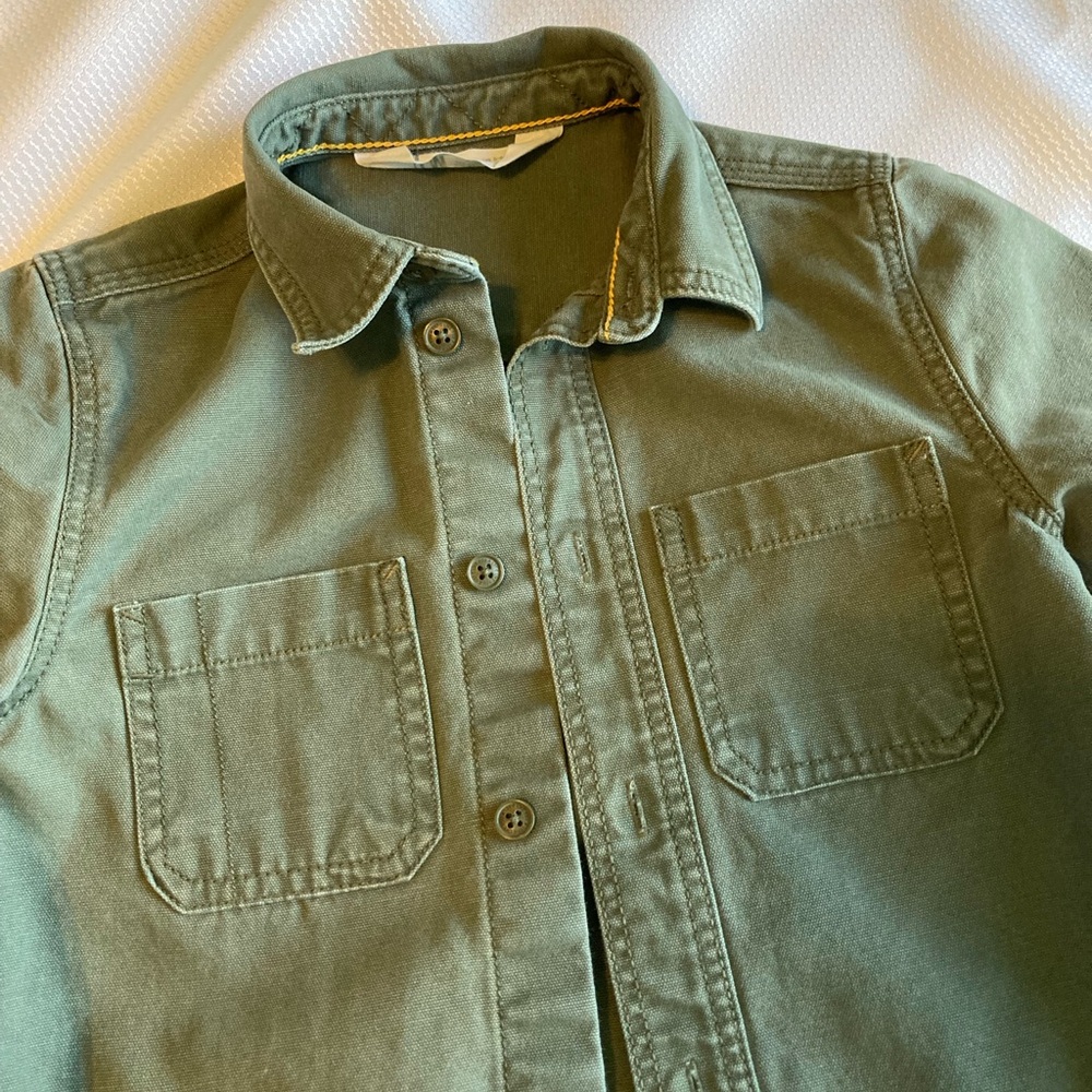 H&M Boys Sage Green Shirt Jacket size 6